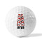 Red & Black Dots & Stripes Golf Balls - Generic - Set of 12 - FRONT