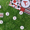 Red & Black Dots & Stripes Golf Balls - Generic - Set of 12 - LIFESTYLE