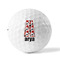 Red & Black Dots & Stripes Golf Balls - Titleist - Set of 3 - FRONT