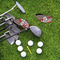 Red & Black Dots & Stripes Golf Club Covers - LIFESTYLE