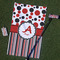 Red & Black Dots & Stripes Golf Towel Gift Set (Personalized)