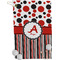 Red & Black Dots & Stripes Golf Towel (Personalized)