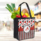 Red & Black Dots & Stripes Grocery Bag - LIFESTYLE