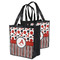 Red & Black Dots & Stripes Grocery Bag - MAIN