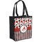 Red & Black Dots & Stripes Grocery Bag (Personalized)
