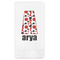 Red & Black Dots & Stripes Guest Napkins - Full Color - Embossed Edge (Personalized)