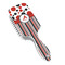 Red & Black Dots & Stripes Hair Brush - Angle View