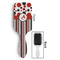 Red & Black Dots & Stripes Hair Brush - Approval