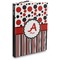 Red & Black Dots & Stripes Hardbound Journal - 7.25" x 10" (Personalized)
