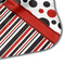 Red & Black Dots & Stripes Hooded Baby Towel- Detail Corner