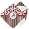 Red & Black Dots & Stripes Hooded Baby Towel (Personalized)