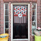 Red & Black Dots & Stripes House Flags - Double Sided - (Over the door) LIFESTYLE