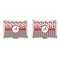 Red & Black Dots & Stripes  Indoor Rectangular Burlap Pillow (Front and Back)