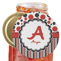 Red & Black Dots & Stripes Jar Opener (Personalized)