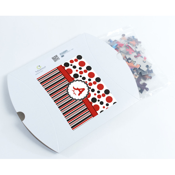 Red & Black Dots & Stripes Jigsaw Puzzle 110 Piece - Box
