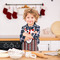 Red & Black Dots & Stripes Kid's Aprons - Small - Lifestyle
