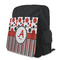 Red & Black Dots & Stripes Kid's Backpack - MAIN