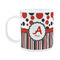 Red & Black Dots & Stripes Plastic Kids Mug (Personalized)