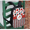 Red & Black Dots & Stripes Kids Backpack - In Context