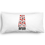 Red & Black Dots & Stripes Pillow Case - King - Graphic (Personalized)