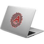Red & Black Dots & Stripes Laptop Decal (Personalized)