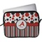 Red & Black Dots & Stripes Laptop Sleeve / Case (Personalized)