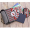 Red & Black Dots & Stripes Large Backpack - Gray - With Stuff