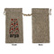 Red & Black Dots & Stripes Large Burlap Gift Bags - Front Approval