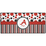 Red & Black Dots & Stripes Gaming Mouse Pad (Personalized)