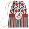 Red & Black Dots & Stripes Laundry Bag - Large (Personalized)