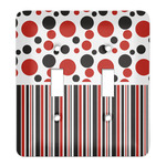 Red & Black Dots & Stripes Light Switch Cover (2 Toggle Plate)