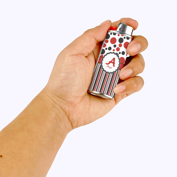 Red & Black Dots & Stripes Lighter Case - LIFESTYLE