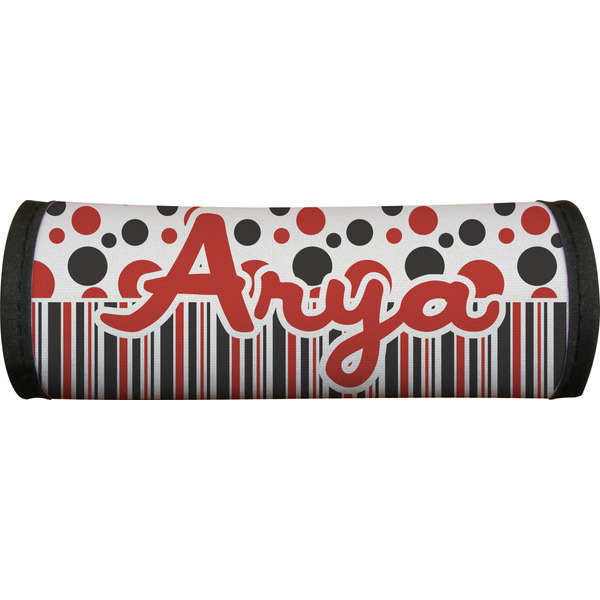 Red & Black Dots & Stripes Luggage Handle Wrap
