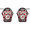 Red & Black Dots & Stripes Lunch Bag - Front and Back