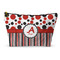 Red & Black Dots & Stripes Structured Accessory Purse (Front)