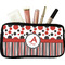 Red & Black Dots & Stripes Makeup / Cosmetic Bag - Small (Personalized)