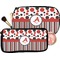 Red & Black Dots & Stripes Makeup / Cosmetic Bag (Select Size)