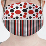 Red & Black Dots & Stripes Face Mask Cover