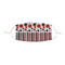 Red & Black Dots & Stripes Kid's Cloth Face Mask - XSmall