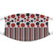 Red & Black Dots & Stripes Cloth Face Mask (T-Shirt Fabric)