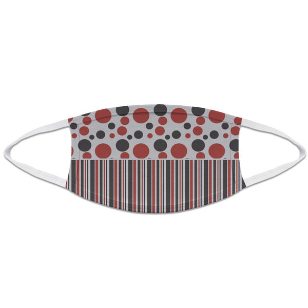 Red & Black Dots & Stripes Mask2