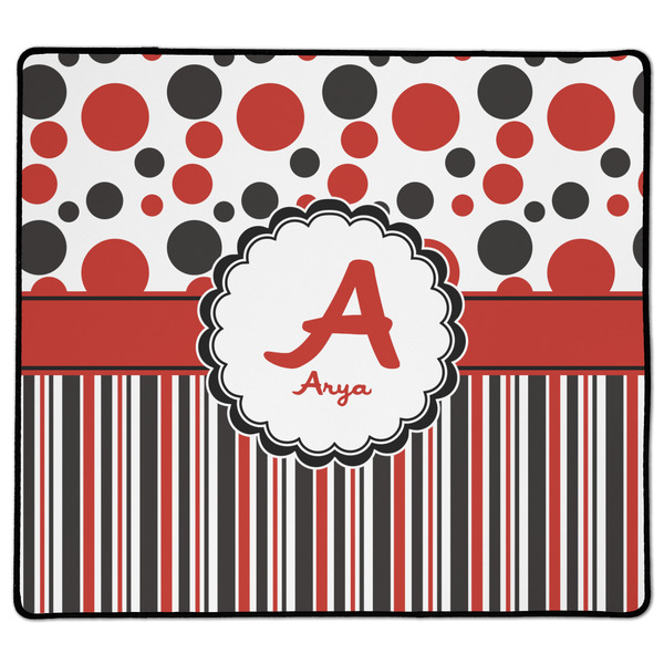Red & Black Dots & Stripes Medium Gaming Mats - APPROVAL