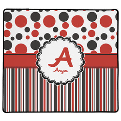 Red & Black Dots & Stripes XL Gaming Mouse Pad - 18" x 16" (Personalized)