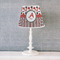 Red & Black Dots & Stripes Poly Film Empire Lampshade - Lifestyle