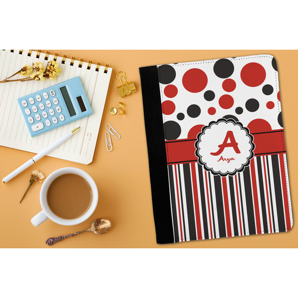 Red & Black Dots & Stripes Medium Padfolio - LIFESTYLE (adult)