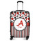 Red & Black Dots & Stripes Suitcase - 24" Medium - Checked (Personalized)