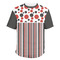 Red & Black Dots & Stripes Men's Crew Neck T Shirt Medium - Main