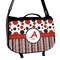 Red & Black Dots & Stripes Messenger Bag (Personalized)