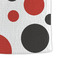 Red & Black Dots & Stripes Microfiber Dish Towel - DETAIL