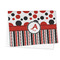 Red & Black Dots & Stripes Microfiber Dish Towel - FOLDED HALF